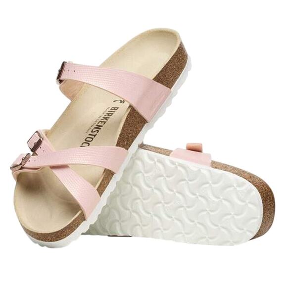 Birkenstock Womens Franca Birko Flor Sandals EU 41 US 10 Pink Leather NWOB - Picture 2 of 12
